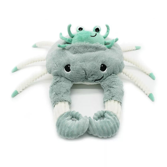 PELUCHE CASSECOU LE CRABE MAMAN & BEBE MENTHE - 46CM
