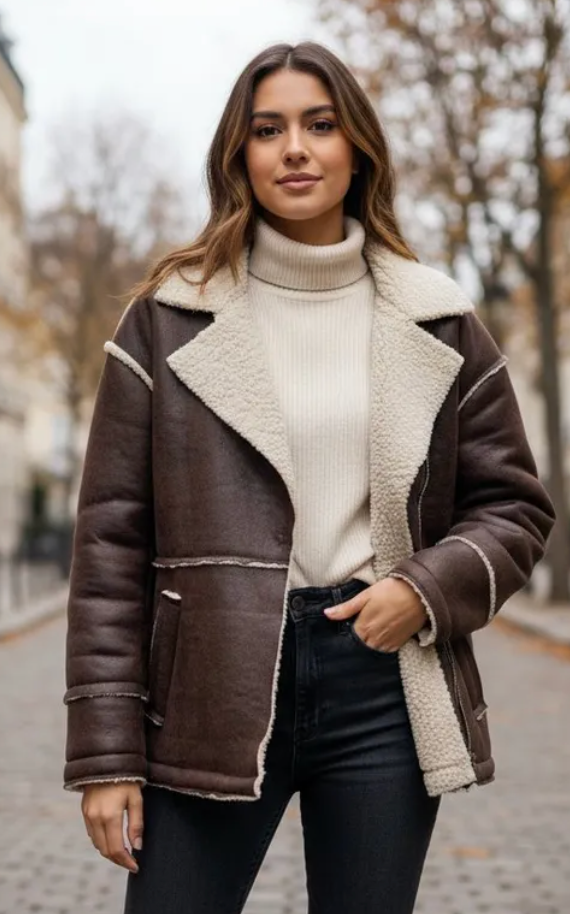 Veste Aviateur Amy / Chocolat