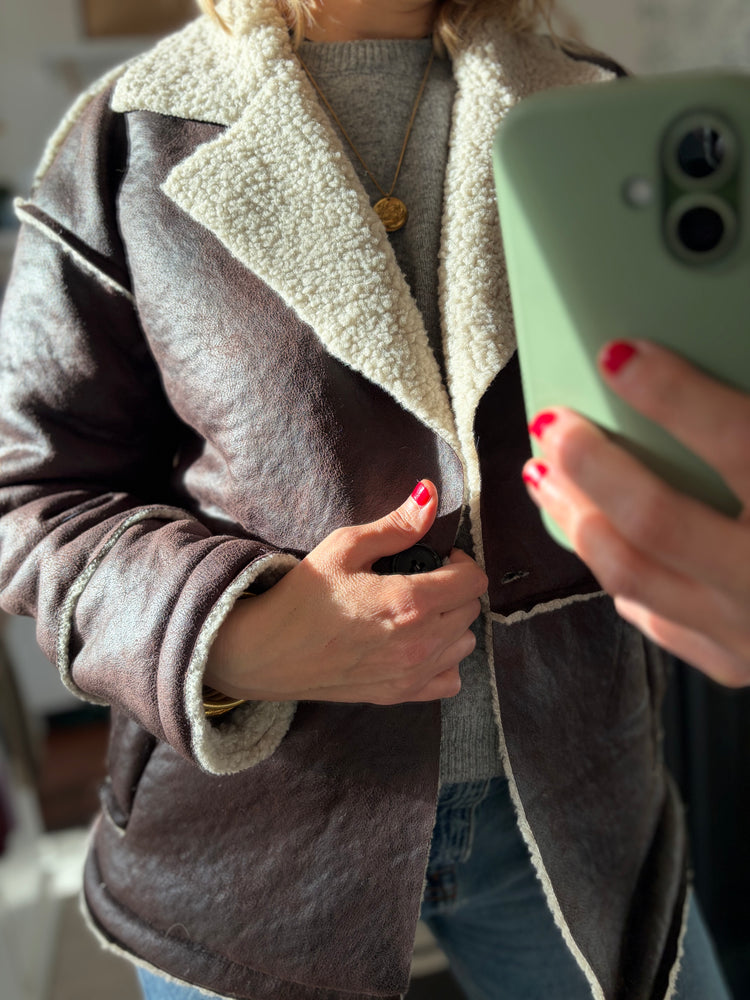 Veste Aviateur Amy / Chocolat