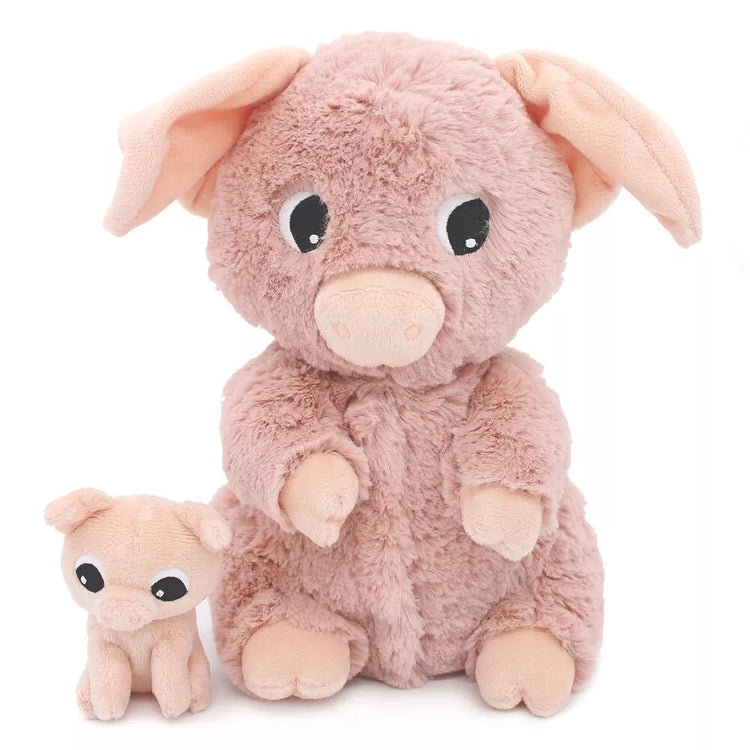 PELUCHE MAMAN BEBE BARBEKIOU LE COCHON ROSE