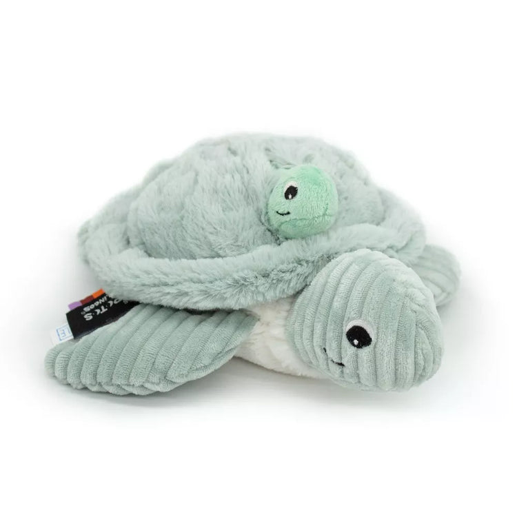 PELUCHE SAUVENOU LA TORTUE MAMAN & BEBE MENTHE - 30CM