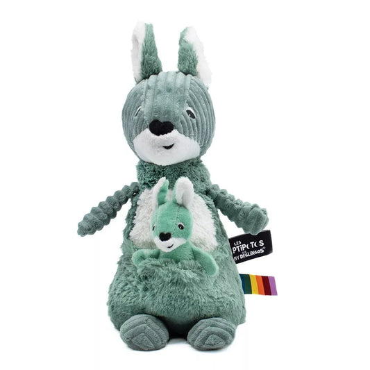 PELUCHE ALLEZOU LE KANGOUROU MAMAN & BEBE VERT