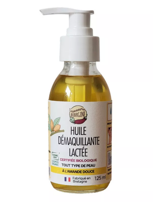 Huile démaquillante lactée bio