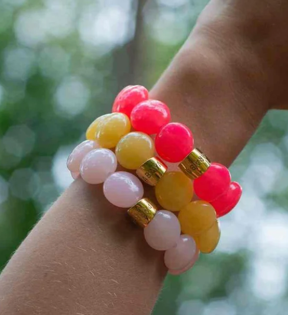 Bracelet Bombom By Parabaya / Rose pastel